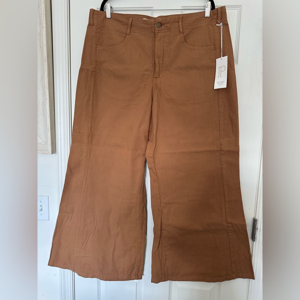 NWT Pilcro By Anthropologie The Adi Mid-Rise Flare Trousers Herringbone Wide Leg - Picture 10 of 17